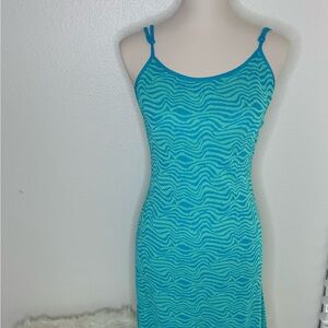 Zara coverup dress, Color Turquoise multi, Size Medium